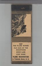 Matchbook Cover Visit The Flume Borge And The Old Man Of The Mountains NH picture