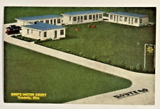 Vandalia Ohio Vintage Postcard Shep's Motor Court Motel 1950s Linen Advertising picture