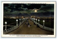 1917 Overlooking Dallas Oak Cliff Viaduct at Moonlight Dallas Texas TX Postcard picture