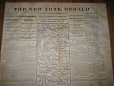 1861 Newspaper, General Pope's Victories In Missouri, With Map + picture