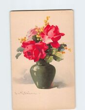Postcard Greeting Card with Flowers Vase Painting/Art Print picture