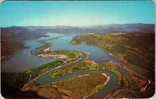 MI-Michigan, Aerial Interesting Chatcolet Lake Area Vintage Postcard picture