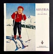 1950s Austria Sun Snow Vintage Travel Booklet Winter Sports Regions Tourist Info picture
