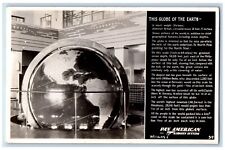 c1940's Globe Of The Earth Pan American Airways Miami FL RPPC Photo Postcard picture
