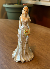 K'S COLLECTION BEAUTIFUL BRIDE - BLONDE RESIN FIGURINE WEDDING CAKE  TOPPER 6.5