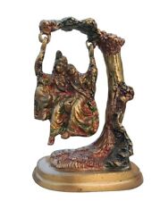 Brass Showpiece Radha Krishna Statue With Tree picture