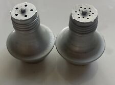 Vintage Industrial Style Metal Salt & Pepper Shakers Size 2x2in Great Condition picture