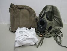 US M17 A2 Gas Mask MSA w/ New Filters & Hood & Canvas Carry Bag 1984 Size Small picture
