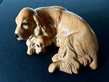 Royal Doulton Spaniel & Pup Puppy Bone China Dog Figurine DA 174 1992-1997 EUC picture