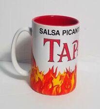 Tapatio Hot Sauce Salsa Picante 16 oz. Coffee Mug Textured Fire Red And White picture