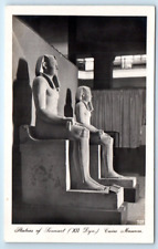 RPPC CAIRO Museum Statue of Senusret EGYPT Postcard picture