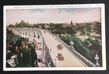 Colorado Street Bridge Arroyo Seco Aerial Pasadena California CA Postcard c1920s picture