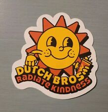 NEW Dutch Bros Sticker Radiate Kindness Sun Orange Florida Grand Openings  picture