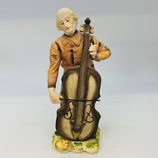 Vtg Original ARNART CREATION Old Man with Cello Figurine, MIJ, porcelain 8