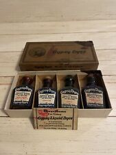 Scarce 1920's Gypsy Liquid Dyes For Silks Made In Chicago Bottles Box Instr picture