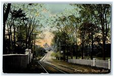c1950's Whipple Road Railway Dirt Road Fences Kittery Maine ME Vintage Postcard picture