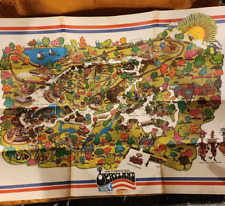 VTG OPRYLAND USA Amusement Theme Park Wall Map Poster 36