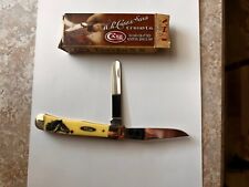CASE TRAPPER POCKET KNIFE WILD MUSTANG  YELLOW DERLIN STAINLESS STEEL “ NEW “ picture