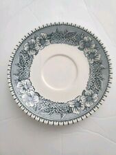  Vintage Royal China BLUE and WHITE FLORAL Made USA Saucer 6