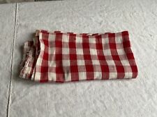 Vintage Fabric / Burgundy Red & White Cotton Panel / French Furnishings Decor picture