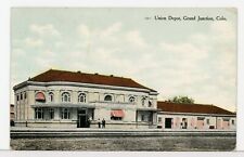 1909 - Union Depot, Grand Junction, Colorado Trains, Railroads Postcard picture