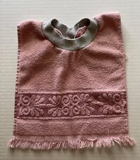 Vintage HandMade Towel Baby Bib Pink picture