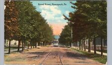 BROAD STREET nescopeck pa original antique postcard pennsylvania history picture