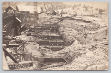 Postcard RPPC Construction Florence Lake Dam Camp 63 S.C.E. Co A77 1900's  picture