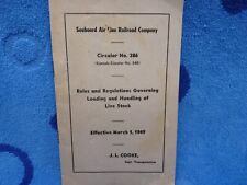 Seaboard Air Line Railroad 1949 Rules and Regs for Loading & Handling Live Stock picture