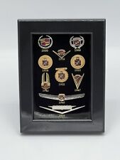 GM Authentic Framed Cadillac 1902-2000 Car Badge Emblem Lapel Pins Hat Pins picture