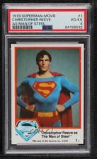 1978 Topps Superman The Movie Christopher Reeve as Man of Steel #1 PSA 4 12p5 picture
