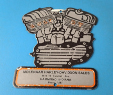 Vintage Harley Davidson Motorcycles Sign - USA Engine Repair Service Gas Sign picture