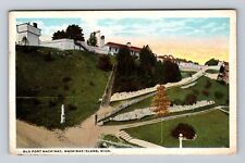 Mackinac Island MI-Michigan, Old Fort Mackinac, Antique, Vintage Postcard picture