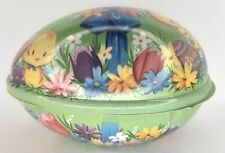Easter Ullman Co Plastic Chick Flowers & Bow Fillable Egg Vintage Holiday Decor picture