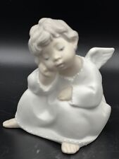 Lladro ANGEL THINKING #4539 Figurine Bisque Porcelain Matte Finish Spain MINT picture