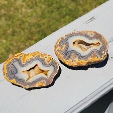 Kentucky Agate Geode - Estill County - Pair Blueish, Gray, Brown - Rock Rewards picture