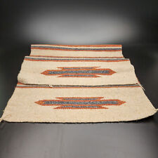 Original Vintage Indian Zapotec Hand-Woven Wool Rug Blanket 56x27