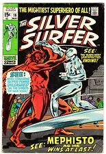 SILVER SURFER #16   MEPHISTO vs SURFER Cover/Story  JOHN BUSCEMA Art  VG (4.0) picture