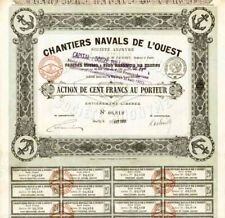 Chantiers Navals de L'Ouest - Stock Certificate - Foreign Stocks picture