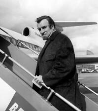 Bearded band leader Acker Bilk leaves Heathrow Airport concert- 1967 Old Photo picture