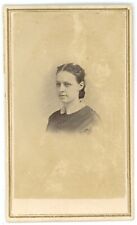 Antique CDV Circa 1860s Edsall Beautiful Young Woman With Slight Smile Goshen NY picture