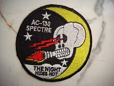 USAF AC-130 SPECTRE GUN SHIP THE NIGHT HIDES NOT, VIETNAM WAR PATCH picture