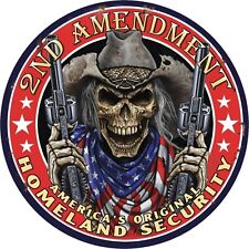 Skeleton 2nd Amendment Government Gun Rights Sticker Arms Guns Pistol Cowboy 4
