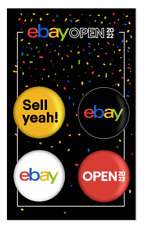 Set of 4 eBay Open 2022 Swag Pinback Button Pin NEW picture
