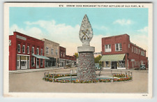 Postcard Vintage Arrow Head Monument to First Settlers Old Fort, NC picture