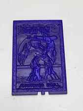 Collectible Yugioh Summoned Skull Blue Hard Plastic Tile Card Play Trading Card picture