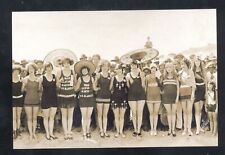 REAL PHOTO LONG BEACH CALIFORNIA 1925 BATHING BEAUTY CONTEST POSTCARD COPY picture