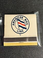 MATCHBOOK - AMERICAN MAIL LINE - PACIFIC TRADERS - SHORT ROUTE - UNSTRUCK picture