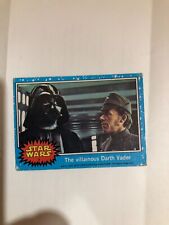 1977 Star Wars #7 The Villainous DARTH VADER Topps Blue Series 1 Card picture