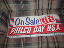 Vintage PHILCO DAY USA ORIGINAL POSTER LITHO 29 x 11